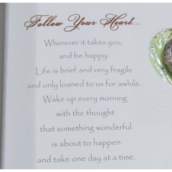 2007 Patricia Darling Dash Heart Pin Brooch With Blank Inside Card NEW Worn Box - Picture 3 of 10